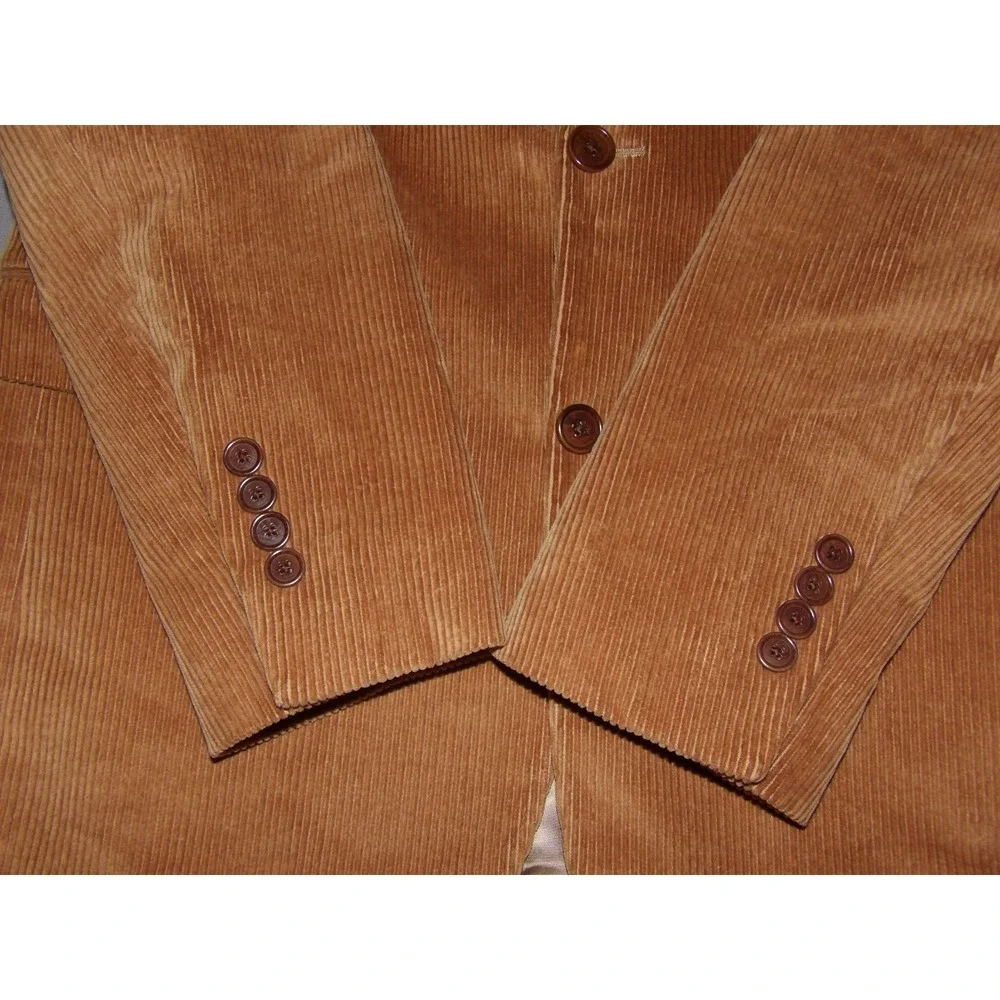 Brooks Brothers REGENT FIT Brown Double Vent Corduroy 2 Button Blazer Men's 40L